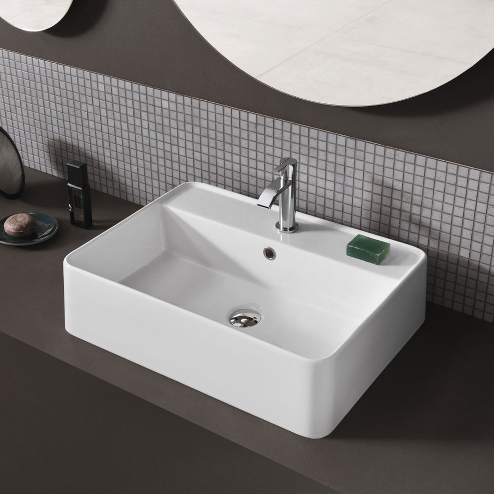 Lay-On Washbasin Semplice Rectangle With Hole Nic Design