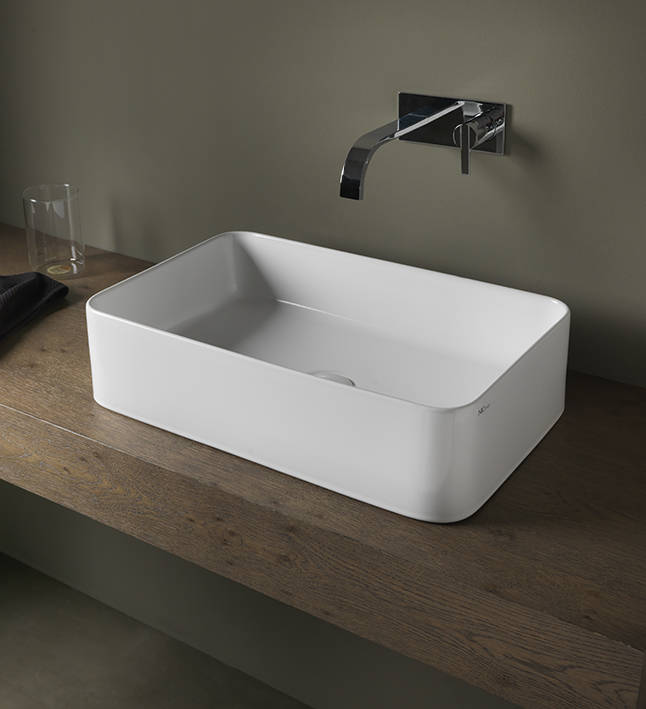 Lavabo Da Appoggio Nic Design Semplice Rettangolo - CasaOmnia