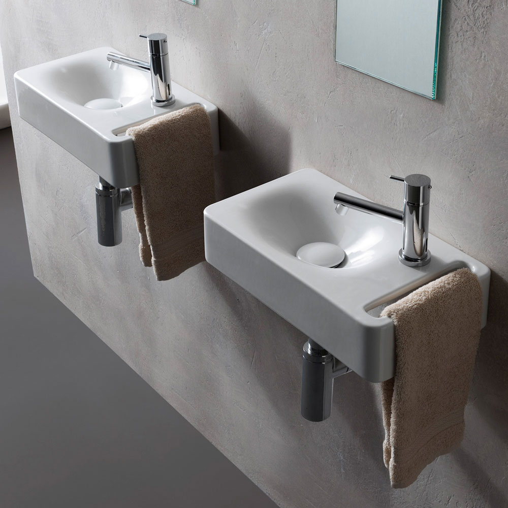 lavabo suspendu avec porte-serviettes intégré-scarabeo-series-hung