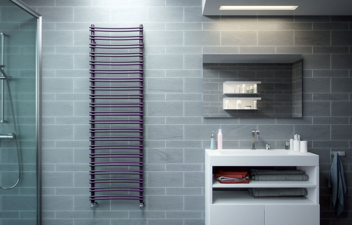 HEATED TOWEL RAIL-bath-graziano-twice-vertical