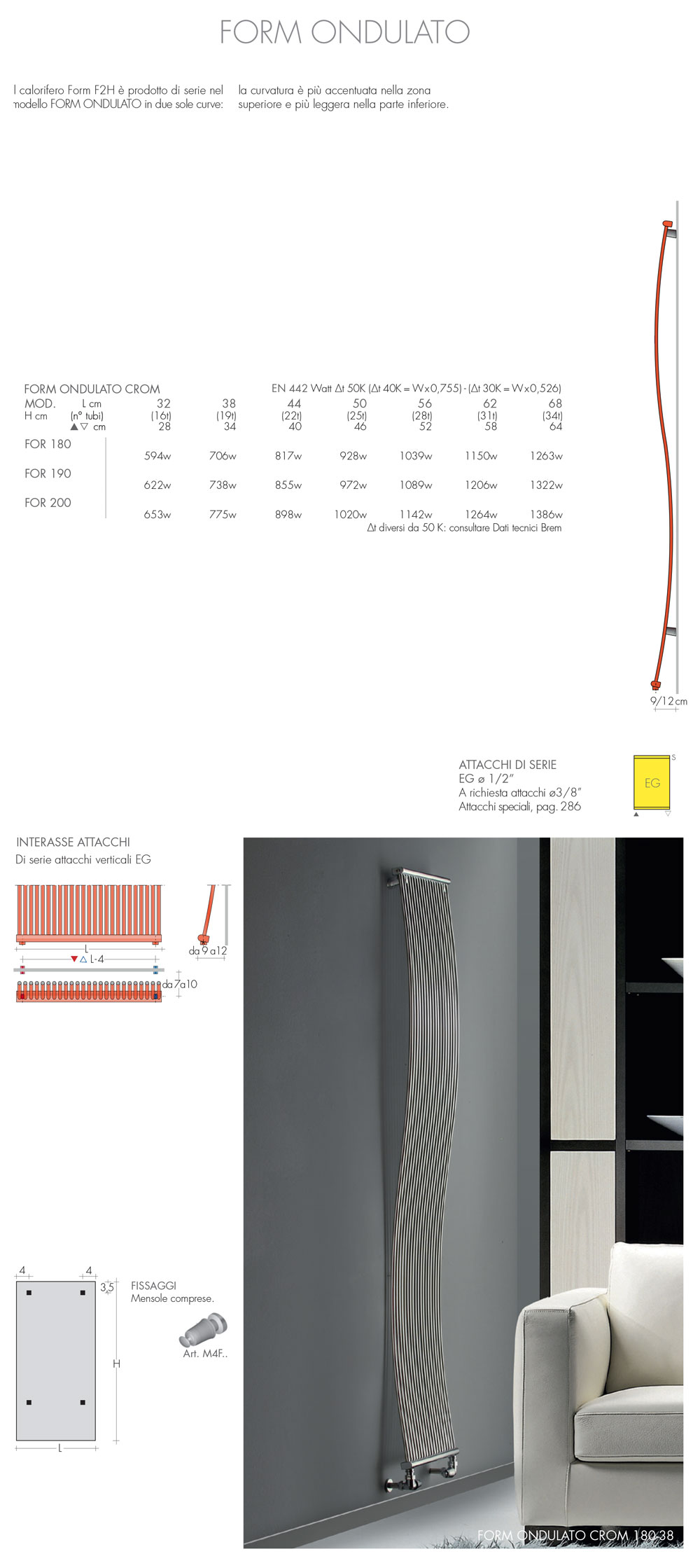 Termoarredo Form Ondulato Crom Brem - CasaOmnia