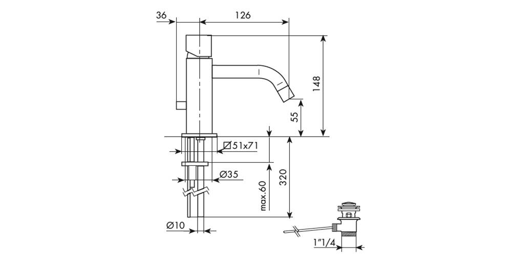 Mix Lavabo Sovrapiano Con Saltarello - Bellosta Sogno - CasaOmnia