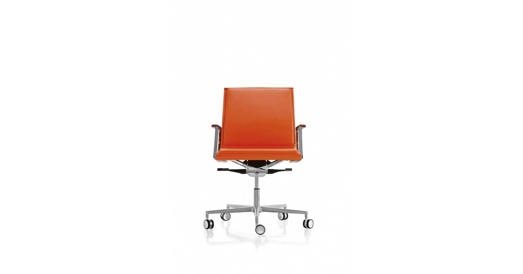sedute_direzionali_luxy_serie_nulite_ergonomica_girevole_ufficio_schienale_medio_braccioli_imbottita_pelle_arancione