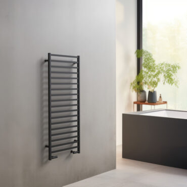 scaldasalviette idraulico tubolare colorato nero slim q deltacalor