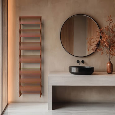 hego 13 deltacalor colored copper design tubular hydraulic towel warmer