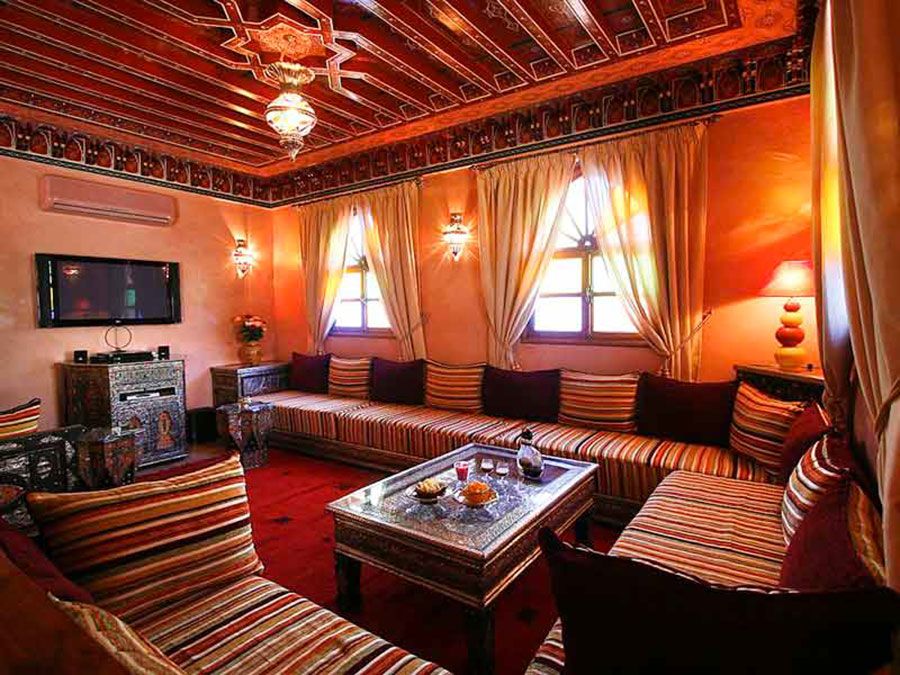 arredamento living stile marocchino