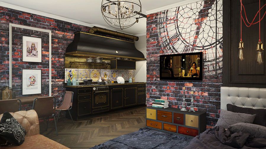 meubles pour petites maisons de style industriel