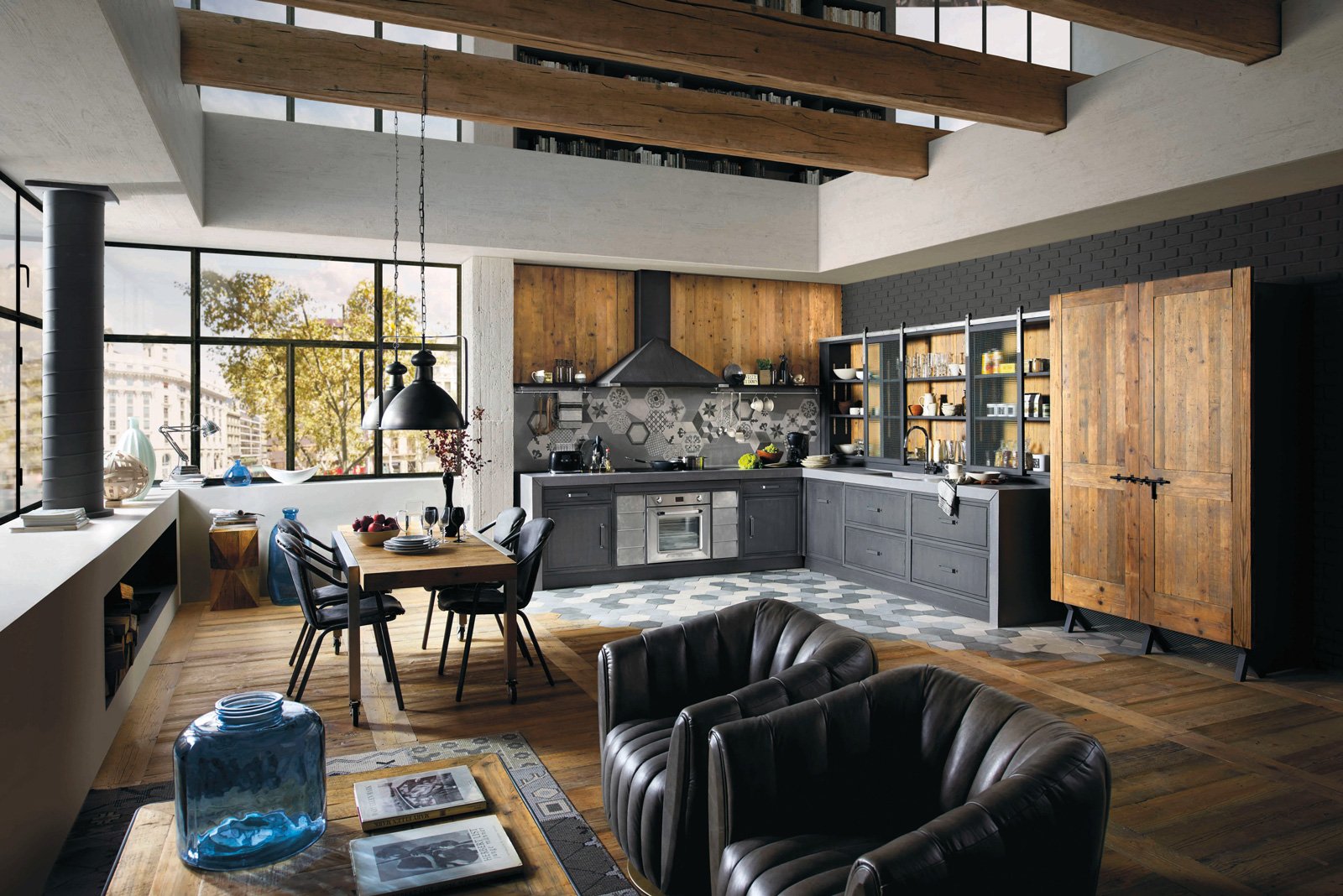 mansarda-stile-industriale