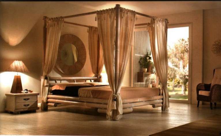 camera da letto arredamento in stile etnico