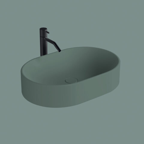 lavabo à poser en céramique blanche colorée Pin Nic Design Collection
