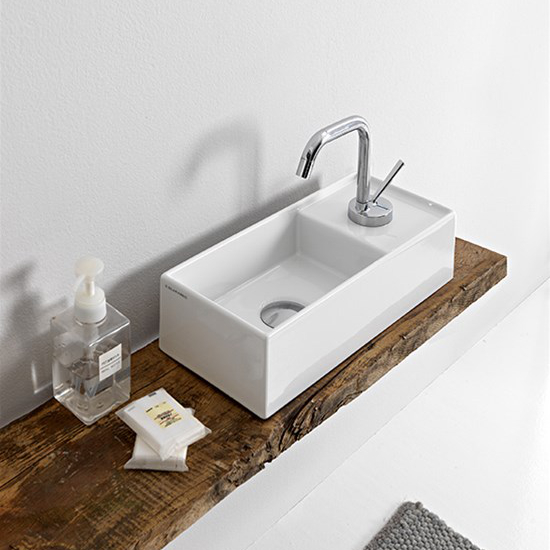 Lavabo Appoggio Scarabeo Moai 55R - CasaOmnia