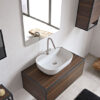 lavabo à poser en ceramique avec trou pour robinet 56x38 glam r scarabeo