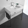 aufsatz-oder hängewaschbecken mit doppel regal 81x44 scarabeo teorema 2.0