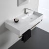 aufsatz-oder hängewaschbecken mit Regal links 101x46 scarabeo teorema 2.0