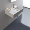aufsatz-oder hängewaschbecken mit Regal links 60x44 scarabeo teorema 2.0