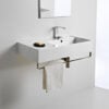 aufsatz-oder hängewaschbecken mit Regal links 80x44 scarabeo teorema 2.0