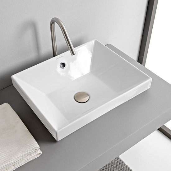 built-in washbasin ceramic 45x36 without tap hole scarabeo teorema 2.0