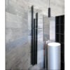 heated towel rail bathroom white colored brem lame slim