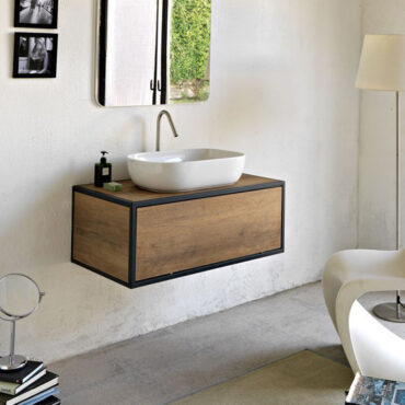 washbasin holder structure 90 cm with drawer scarabeo frame