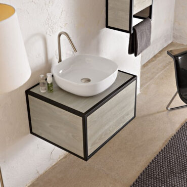 washbasin holder structure with drawer scarabeo frame