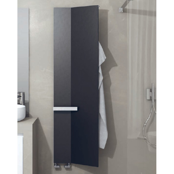 heated towel rail bathroom white colored veletta brem