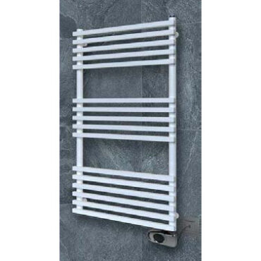 electric heated towel rail white colored plank brem