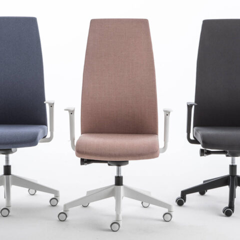 chaise de bureau blanc coloré Ajustable smart office luxy