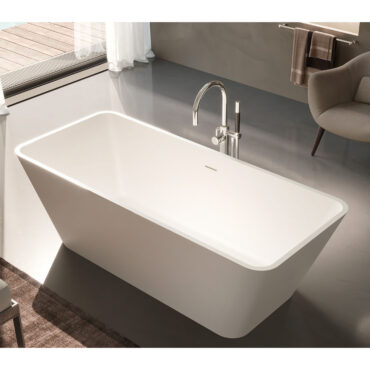 bathtub freestanding glossy solid surface treesse viva
