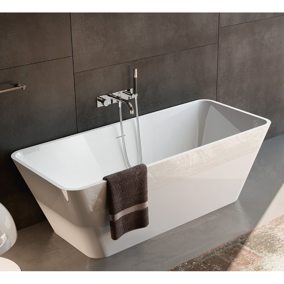 bathtub freestanding matt solid surface treesse viva