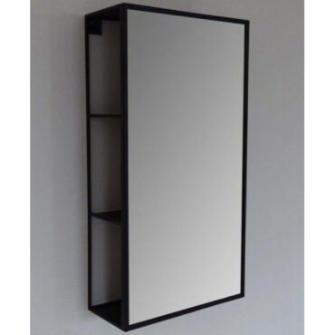 behälter Badezimmer spiegel schwarzer Rahmen vanità e casa sector