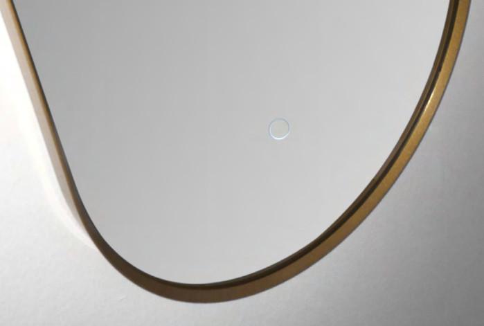 miroir de salle de bain illuminé led détail du commutateur vanità e casa argo oval