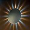 miroir solaire rond biseauté éclairé par led