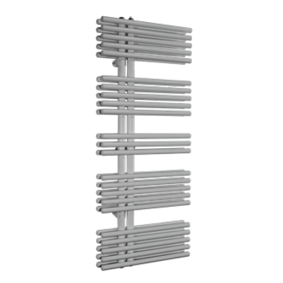 Heated Towel Rail white colored pavone 25 double caleido