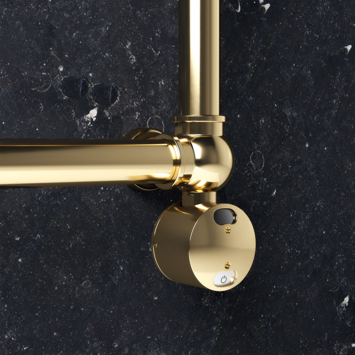 gold towel warmer detail valve caesar electric caleido