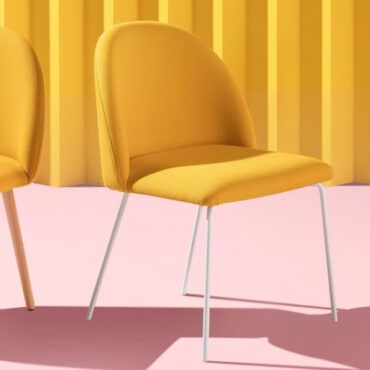 sedia riunioni colorata struttura 4 gambe bloom s luxy