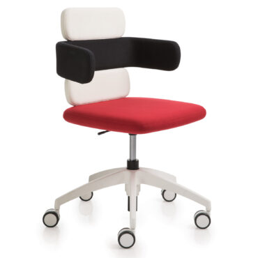 3-Element-Sessel mit farbigen Armlehnen, Nylon-Cluster-Luxus-Fuß