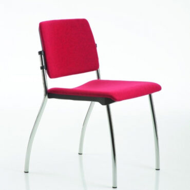 operative seat luxy essential ergonomic series fixed office four legs fuchsia polypropylene