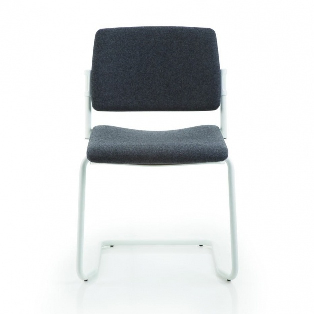 seduta operativa luxy serie essenziale ergonomica fissa ufficio slitta imbottita colore design grigio