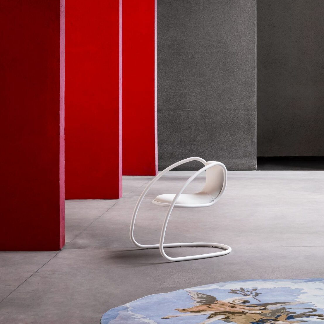 waiting chair with timeless luxy painted structure