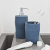 bicchiere portaspazzolino gel poliuretanico blu grace geelli
