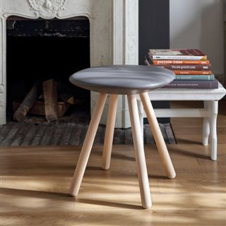 geelli tabouret bas en bois de couleur polyuréthane intégral