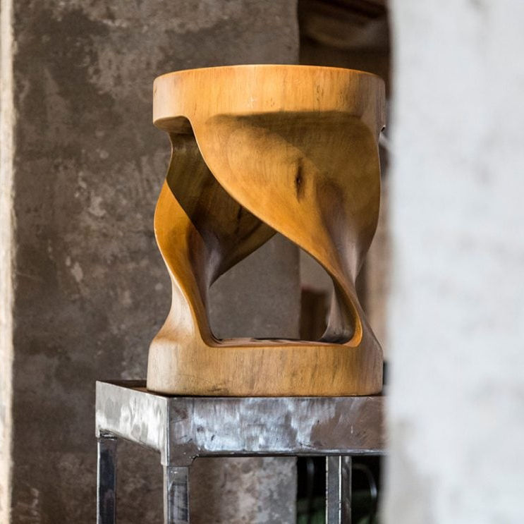solid wood bathroom stool twister cipi