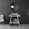 consolle da bagno legno teak bianco zen xl cipì