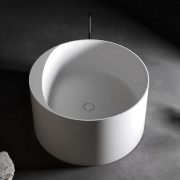 vasca da bagno freestanding luxolid bianca circular relax design