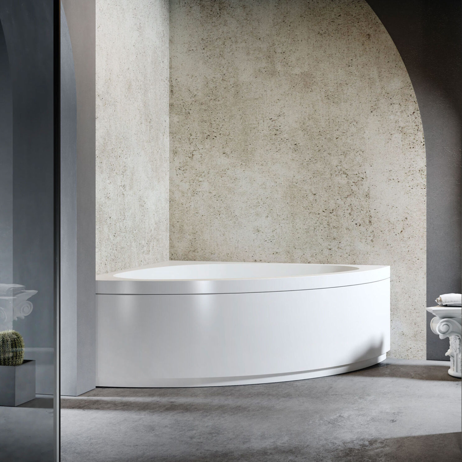 acrylic corner bathtub alessia relax design