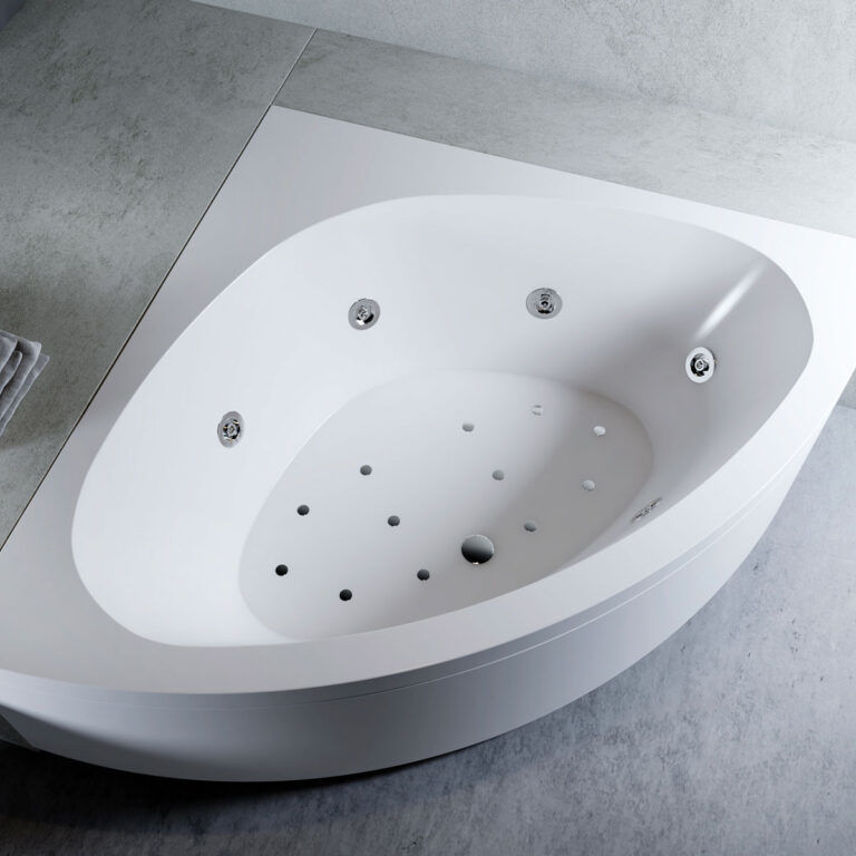 corner acrylic whirlpool bathtub alessia relax design