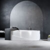 baignoire d'angle asymétrique en acrylique greta relax design
