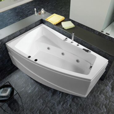 vasca da bagno angolare asimmetrica acrilico idromassaggio greta relax design