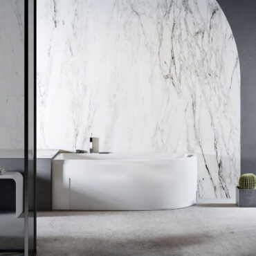 vasca da bagno angolare asimmetrica acrilico neo relax design