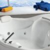 vasca da bagno angolare dettaglio idromassaggio sinergia relax design